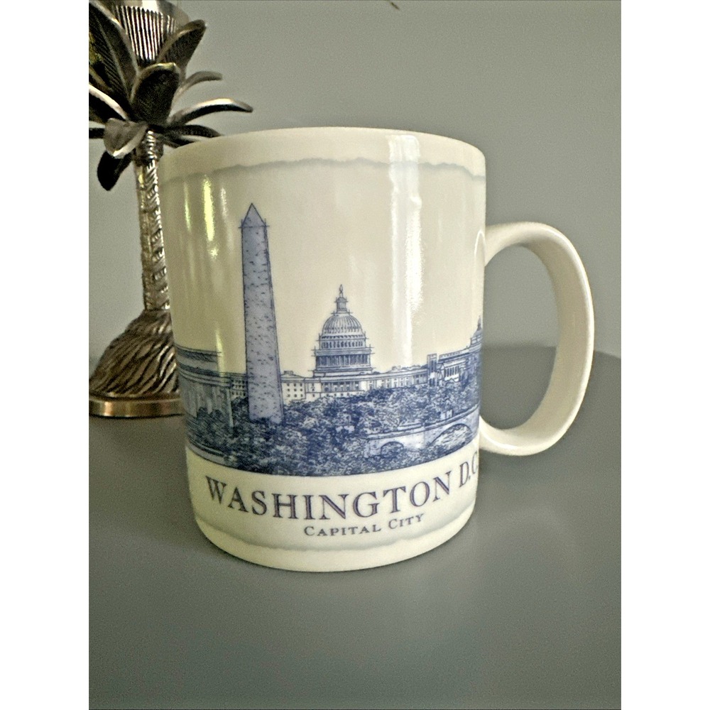 STARBUCKS WASHINGTON DC Mug Capitol Rendering Architect 2008 Blue White